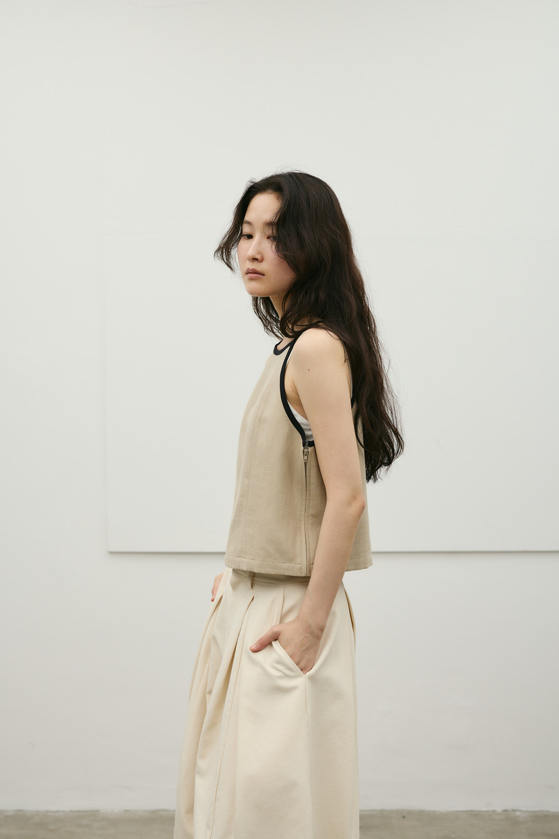 セットアップバイカラーキャミ 詳細画像 BEG 3