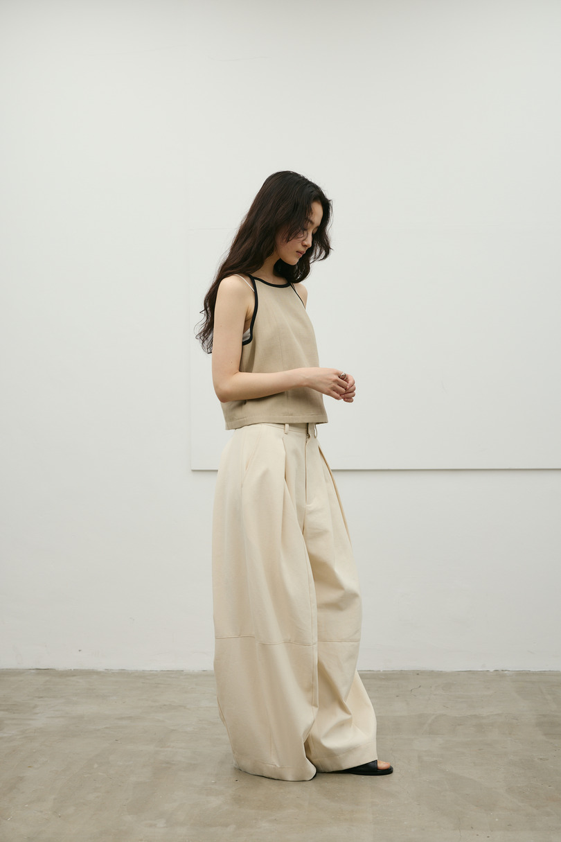 セットアップバイカラーキャミ 詳細画像 BEG 5