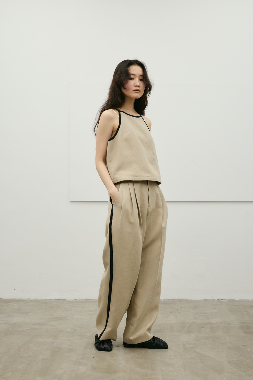 セットアップバイカラーキャミ 詳細画像 BEG 8