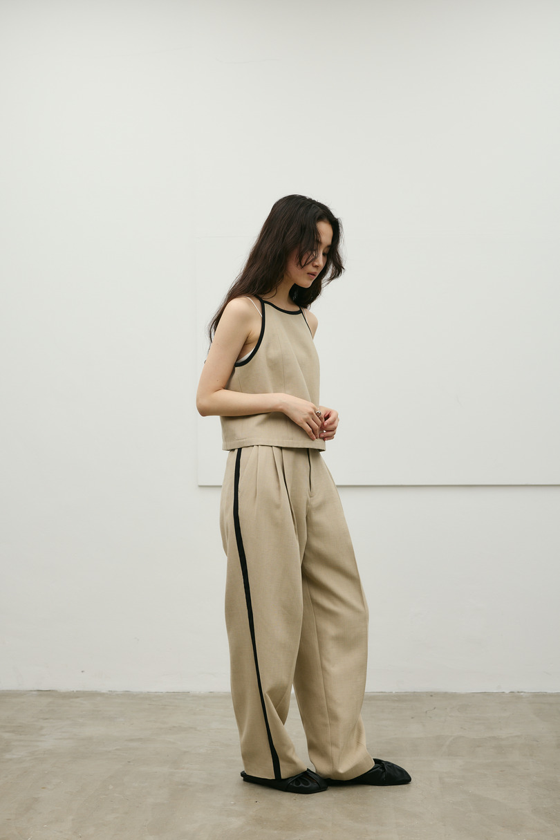 セットアップバイカラーキャミ 詳細画像 BEG 9