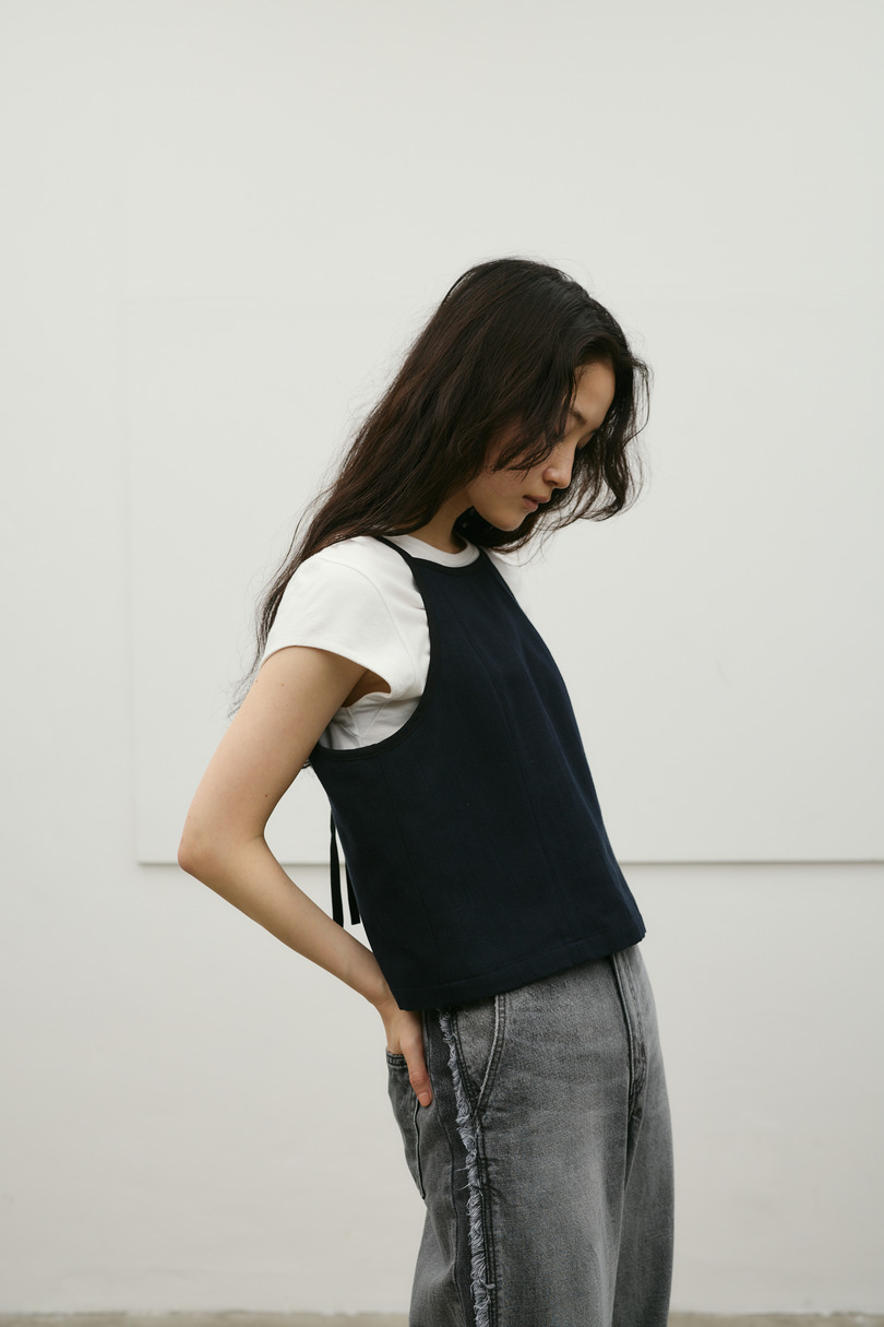 セットアップバイカラーキャミ