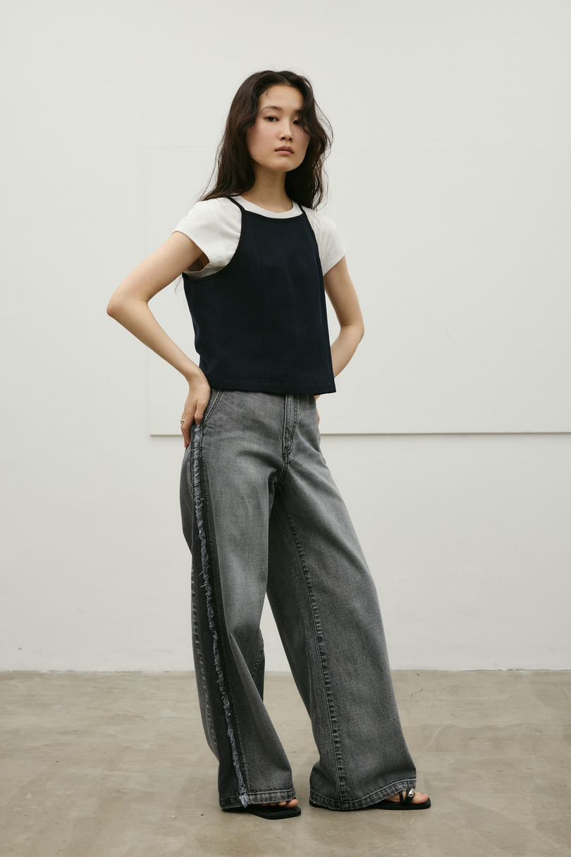 セットアップバイカラーキャミ 詳細画像 NVY 4