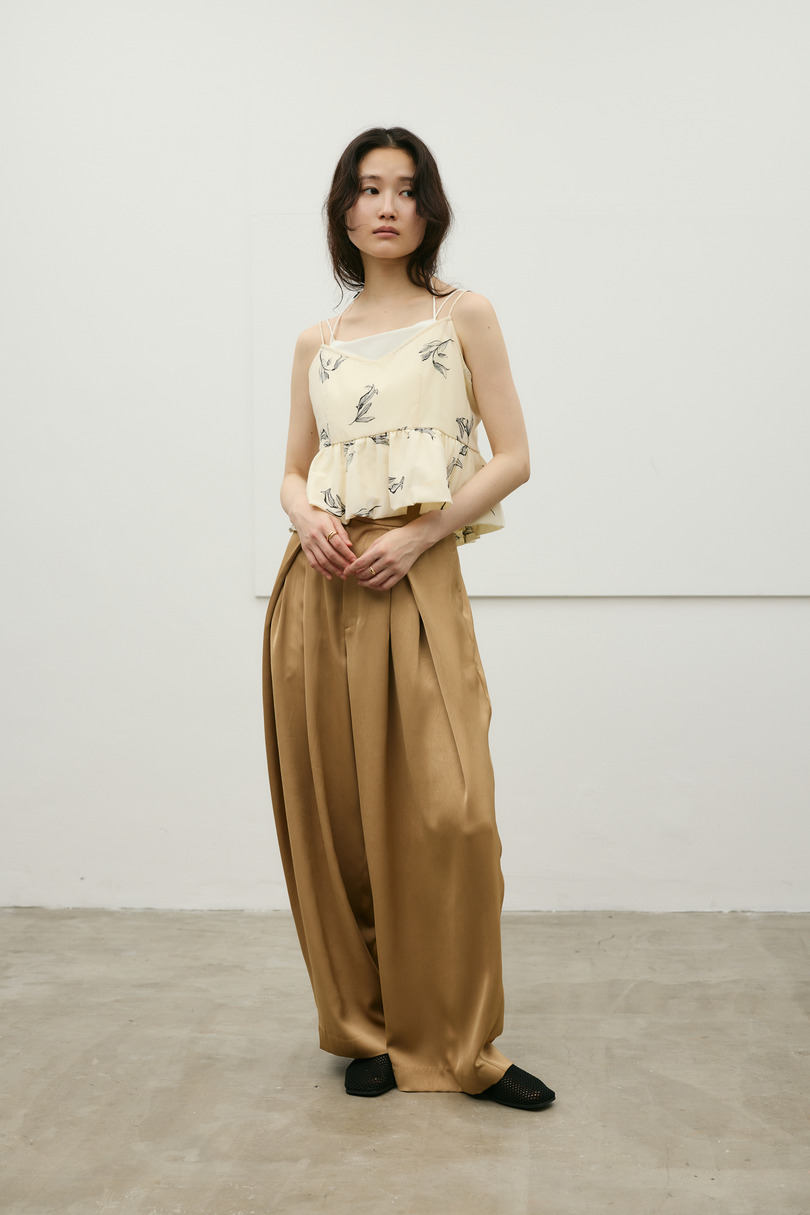 リネンミックスバルーンキャミ 詳細画像 柄WHT 2