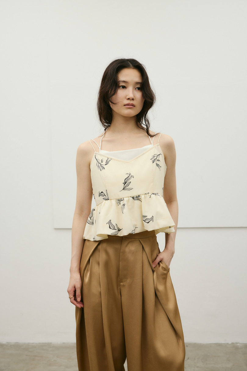 リネンミックスバルーンキャミ 詳細画像 柄WHT 3