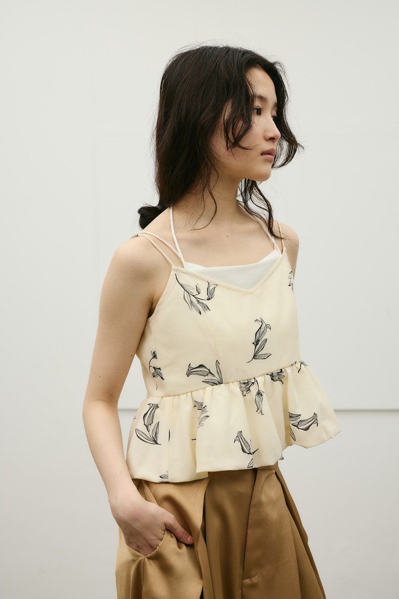 リネンミックスバルーンキャミ 詳細画像 柄WHT 4