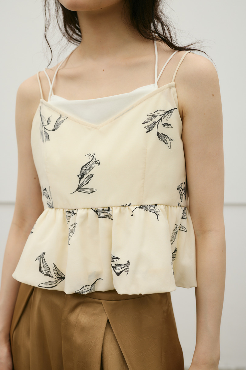 リネンミックスバルーンキャミ 詳細画像 柄WHT 6