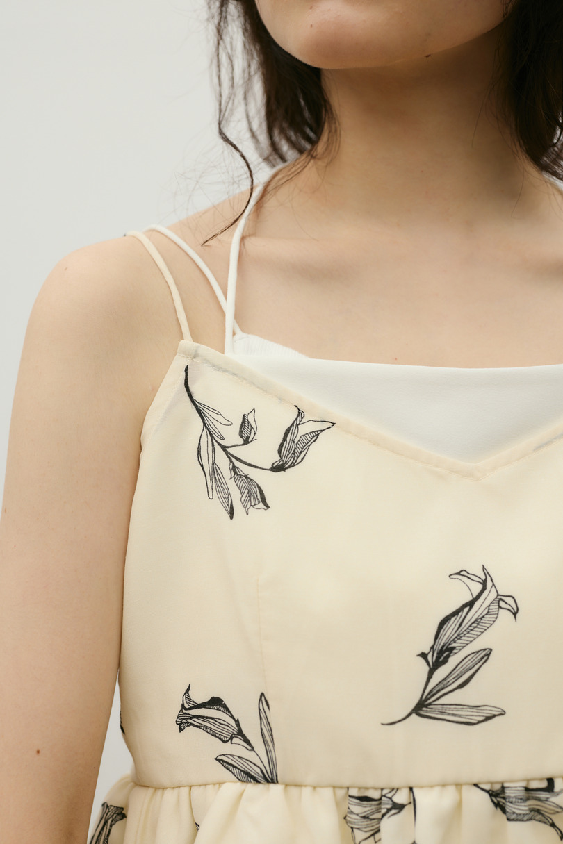 リネンミックスバルーンキャミ 詳細画像 柄WHT 8