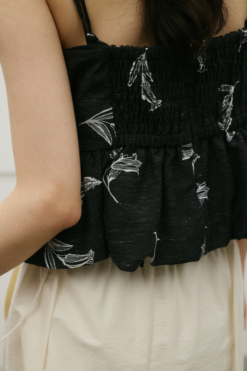 リネンミックスバルーンキャミ 詳細画像 柄BLK 10