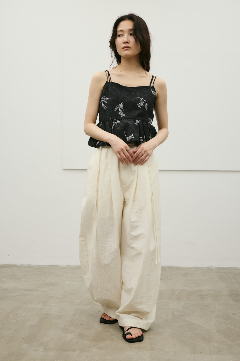 リネンミックスバルーンキャミ 詳細画像 柄BLK 4