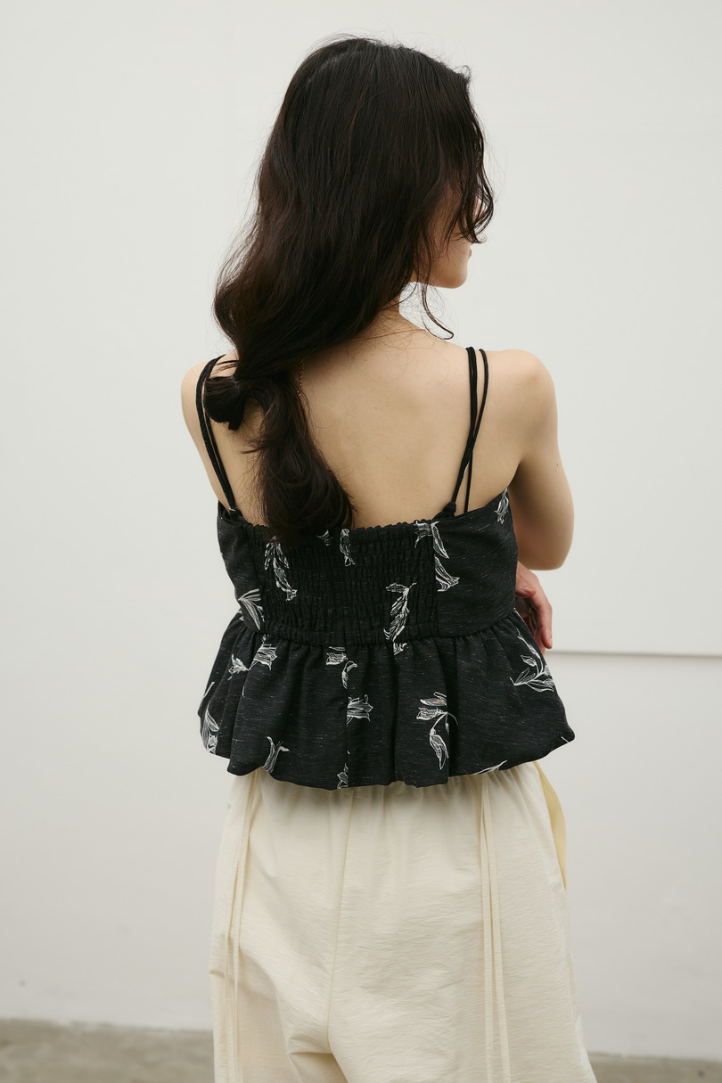 リネンミックスバルーンキャミ 詳細画像 柄BLK 6