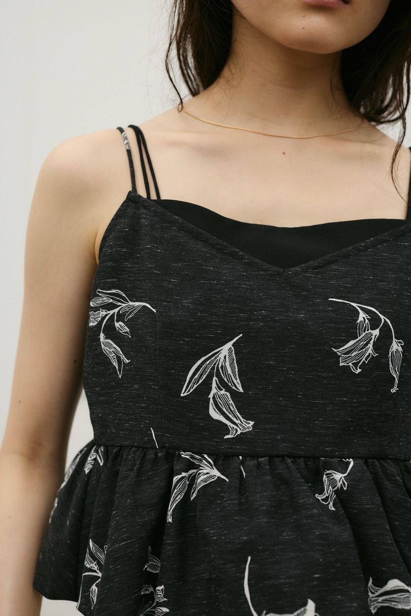 リネンミックスバルーンキャミ 詳細画像 柄BLK 8