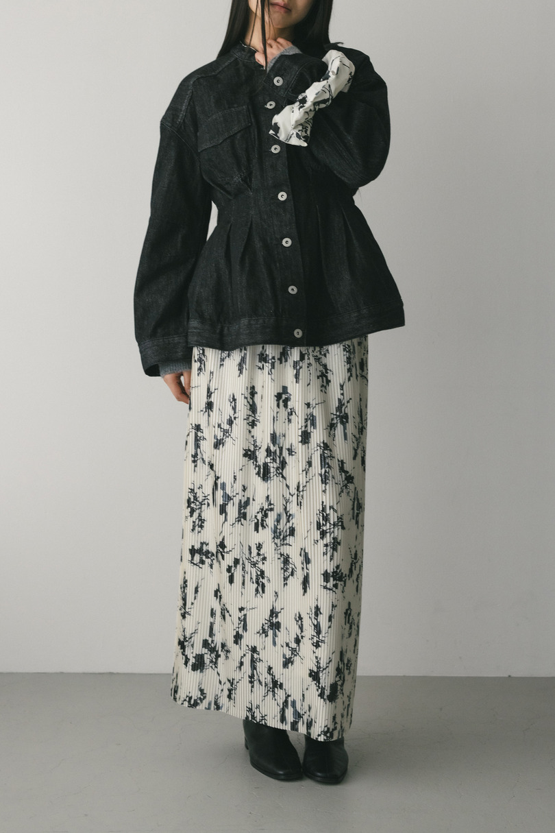 フラワープリントプリーツスカート