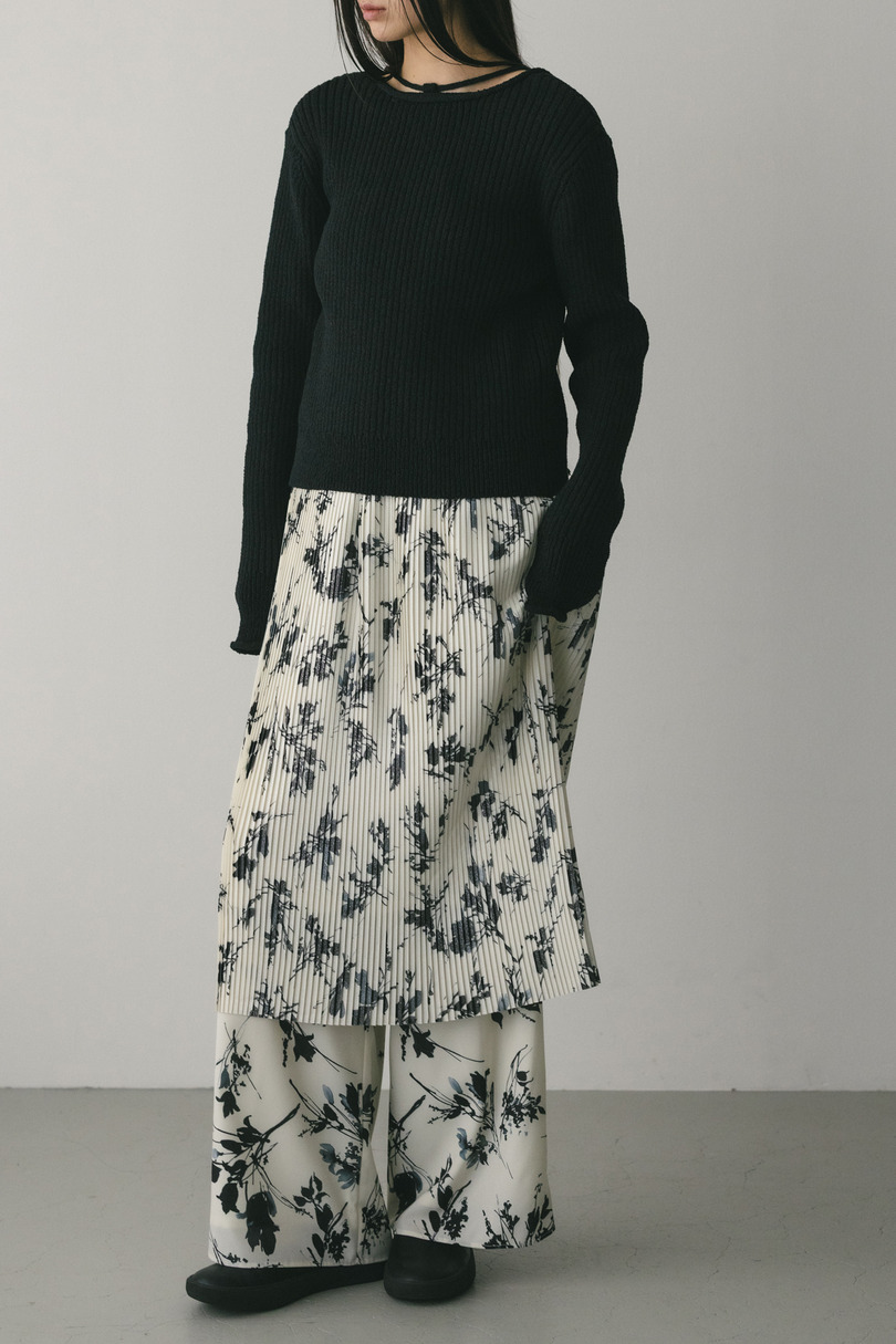 フラワープリントプリーツスカート 詳細画像 WHT 10