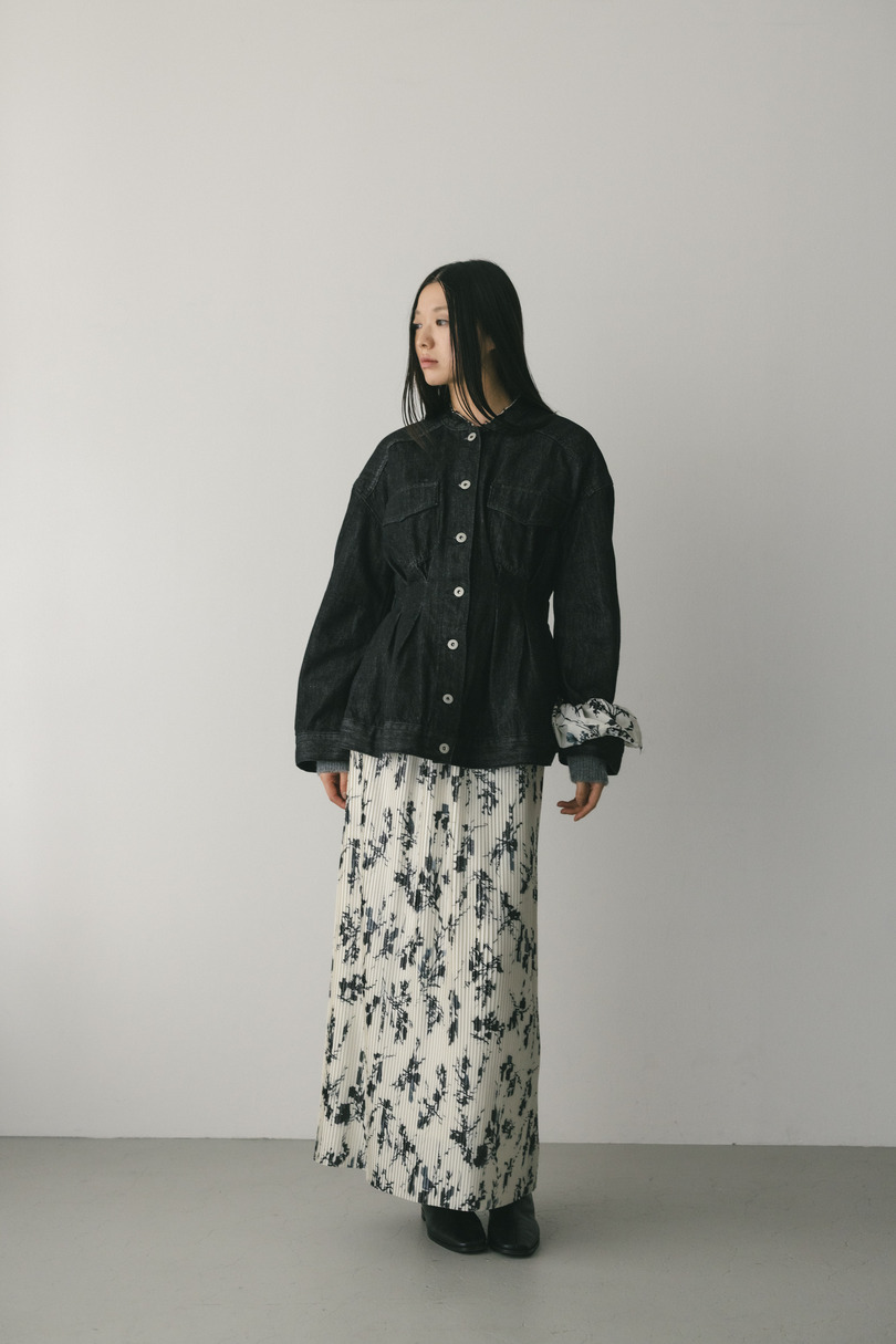 フラワープリントプリーツスカート 詳細画像 WHT 3