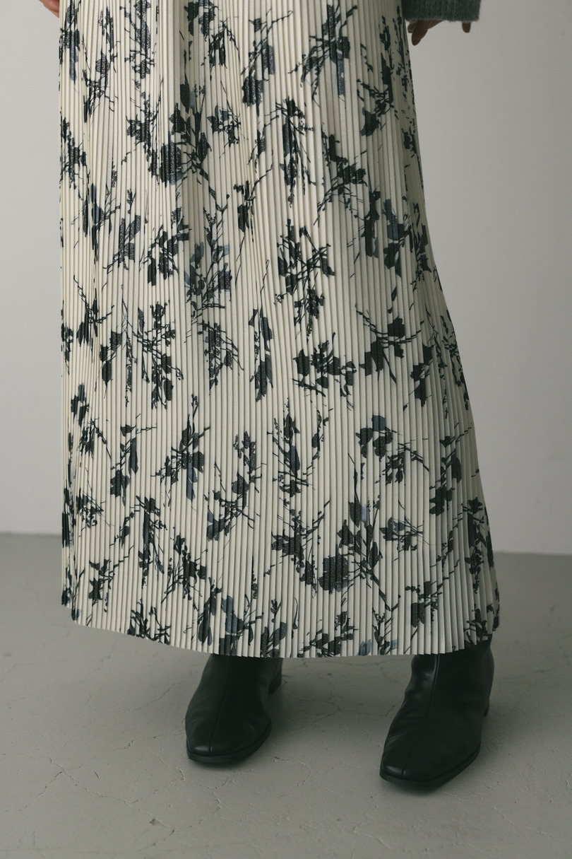 フラワープリントプリーツスカート 詳細画像 WHT 6