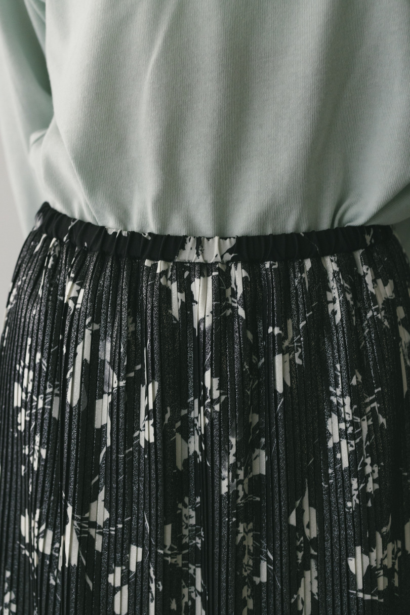 フラワープリントプリーツスカート 詳細画像 BLK 5