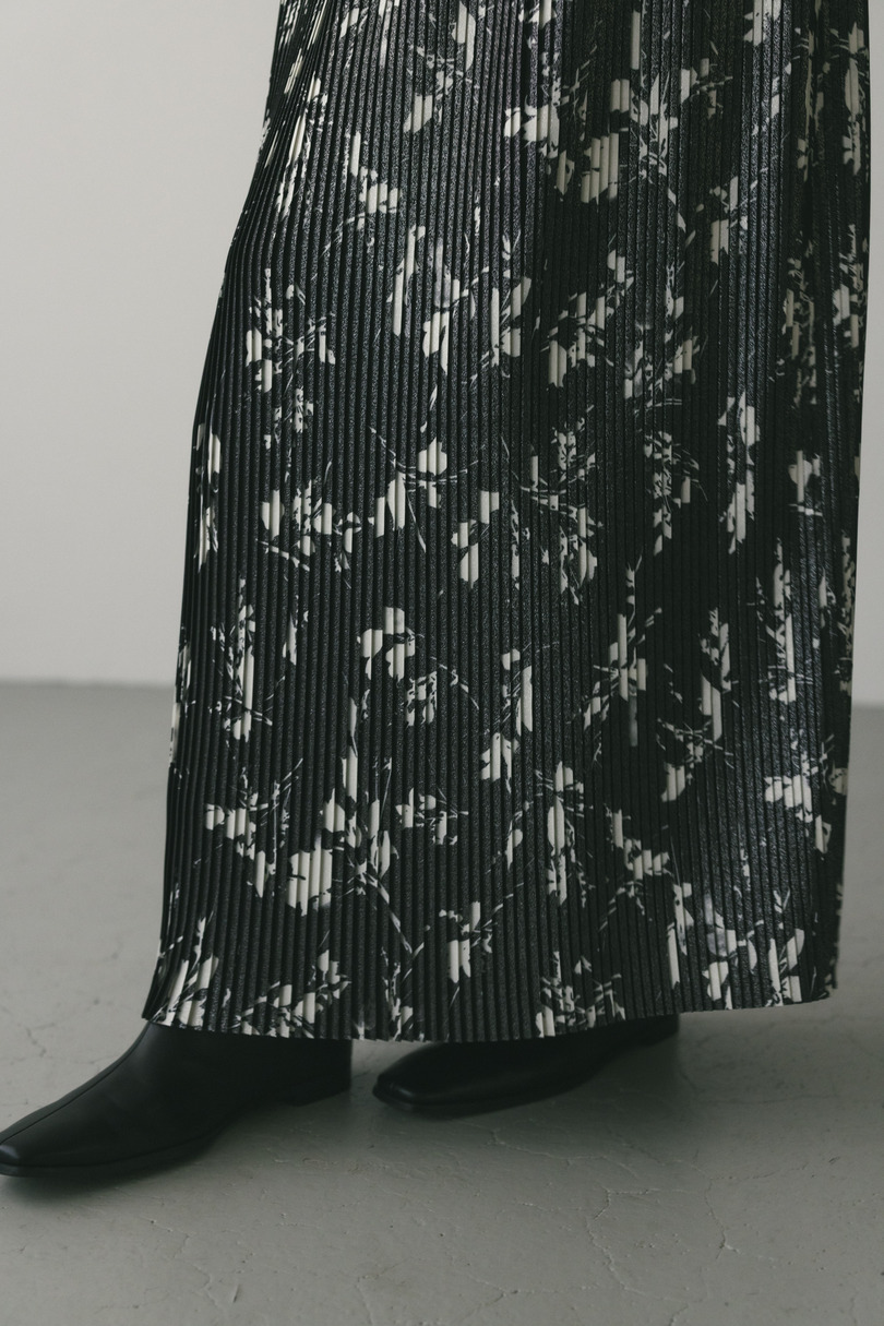 フラワープリントプリーツスカート 詳細画像 BLK 6