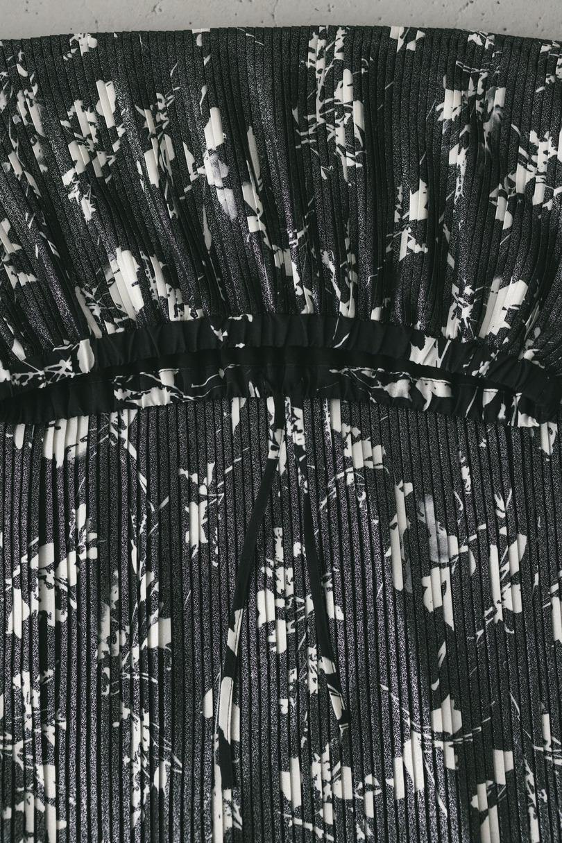 フラワープリントプリーツスカート 詳細画像 BLK 9