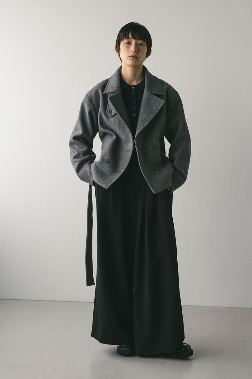 ハイウエストタックワイドパンツ 詳細画像 BLK 3