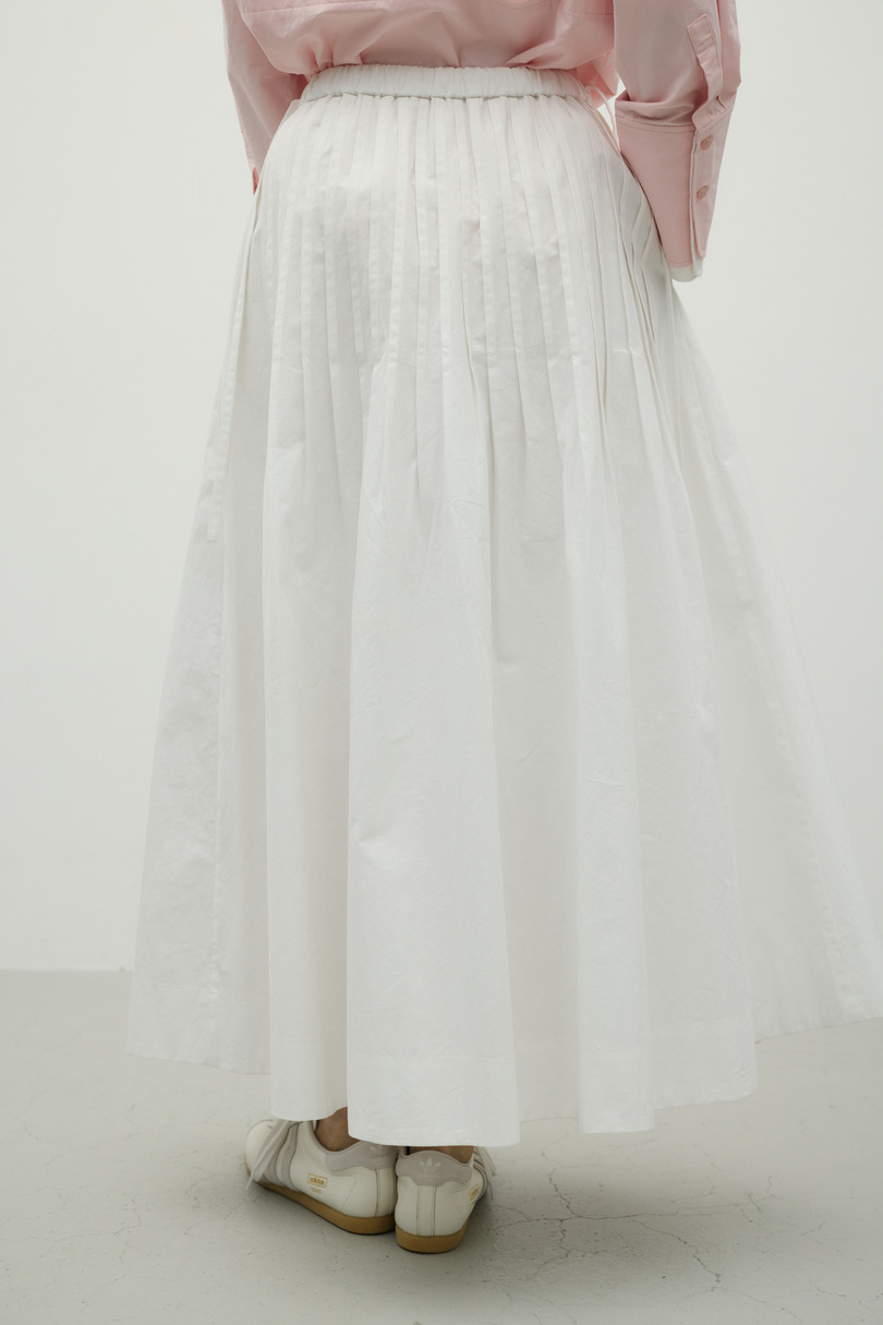 タックプリーツフレアスカート 詳細画像 WHT 7