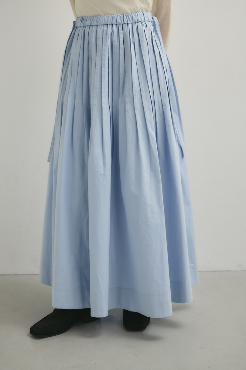 タックプリーツフレアスカート 詳細画像 SAX 4