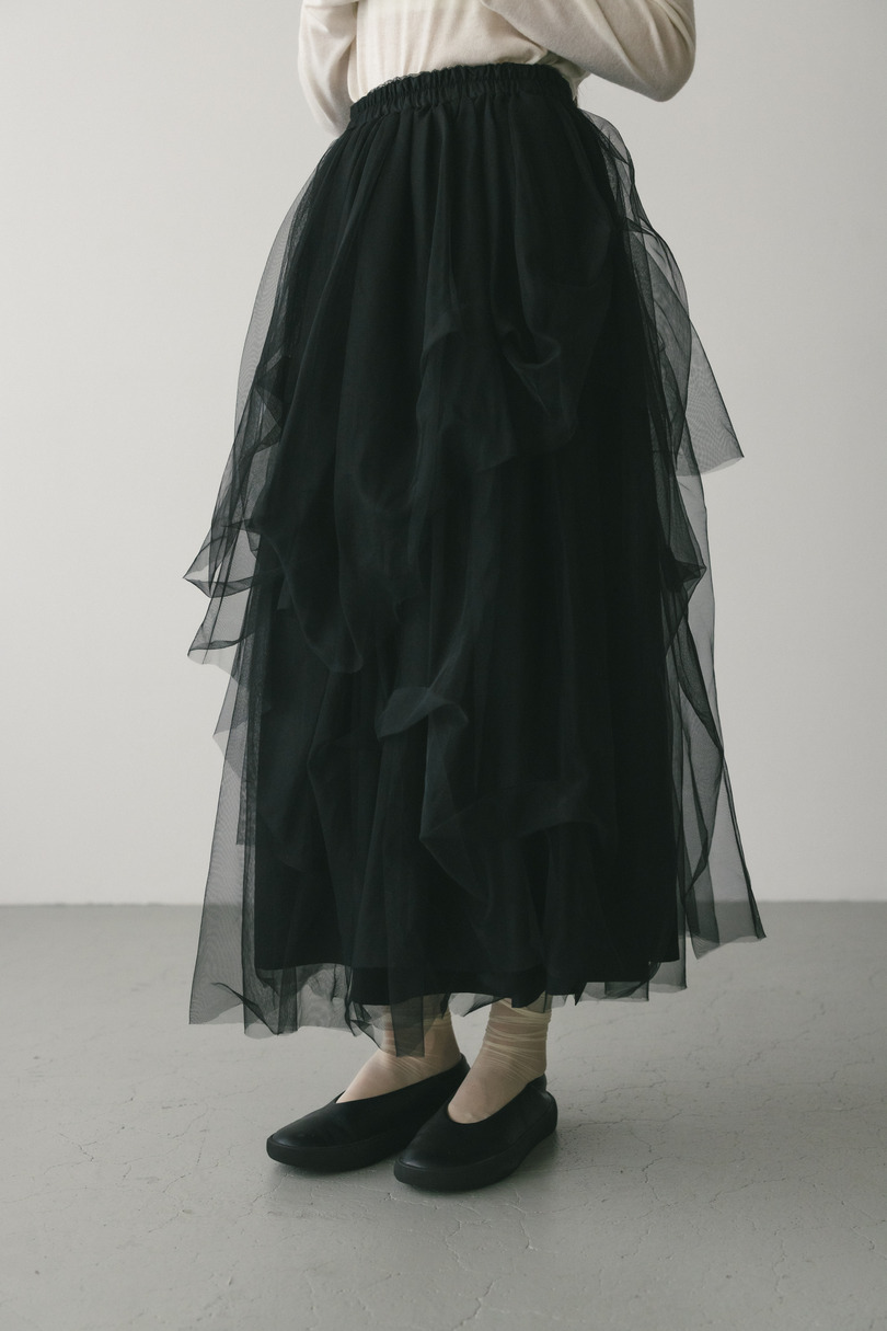 ランダムティアードチュールスカート 詳細画像 BLK 3