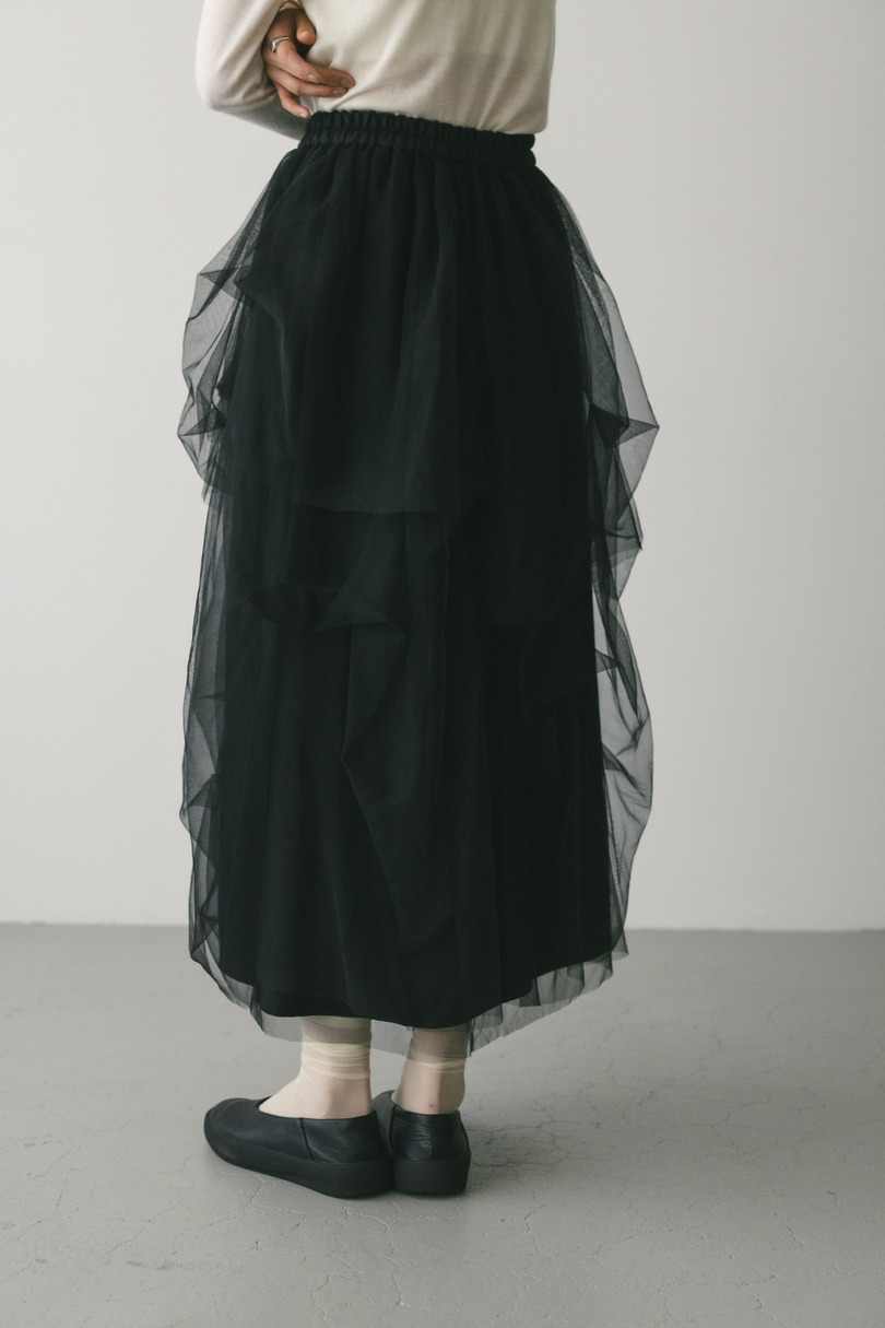 ランダムティアードチュールスカート 詳細画像 BLK 4