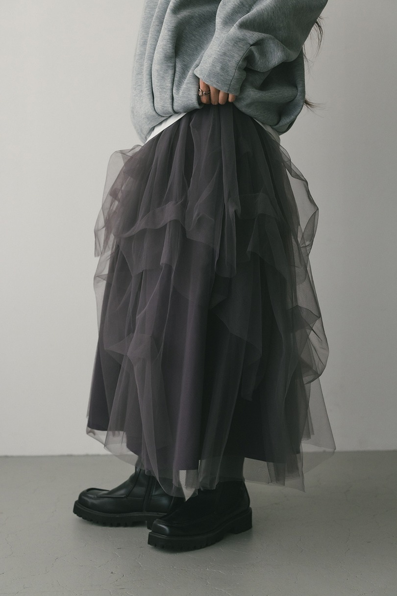 ランダムティアードチュールスカート