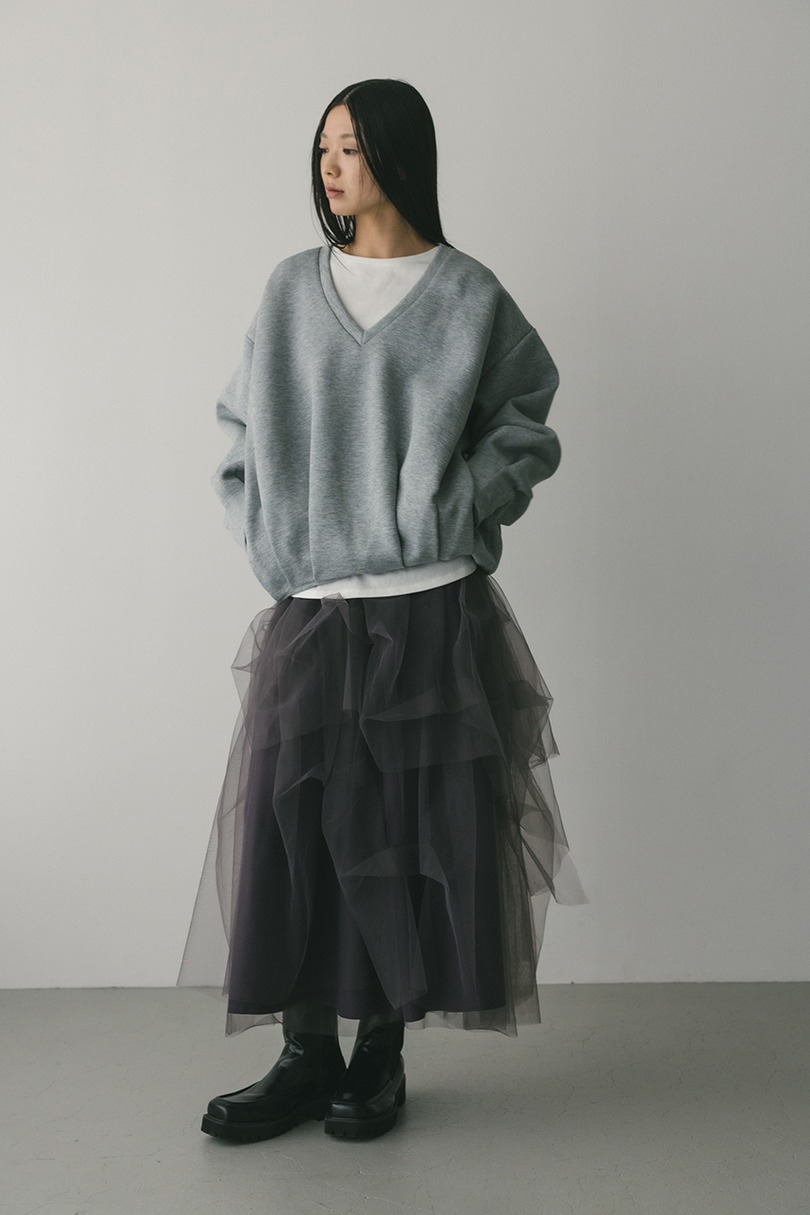 ランダムティアードチュールスカート 詳細画像 PUR 2