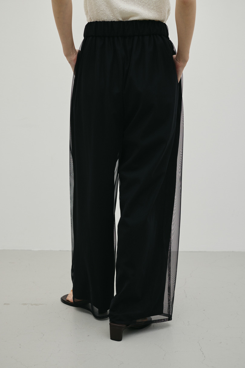 シアーレイヤードリラックスパンツ 詳細画像 BLK 6