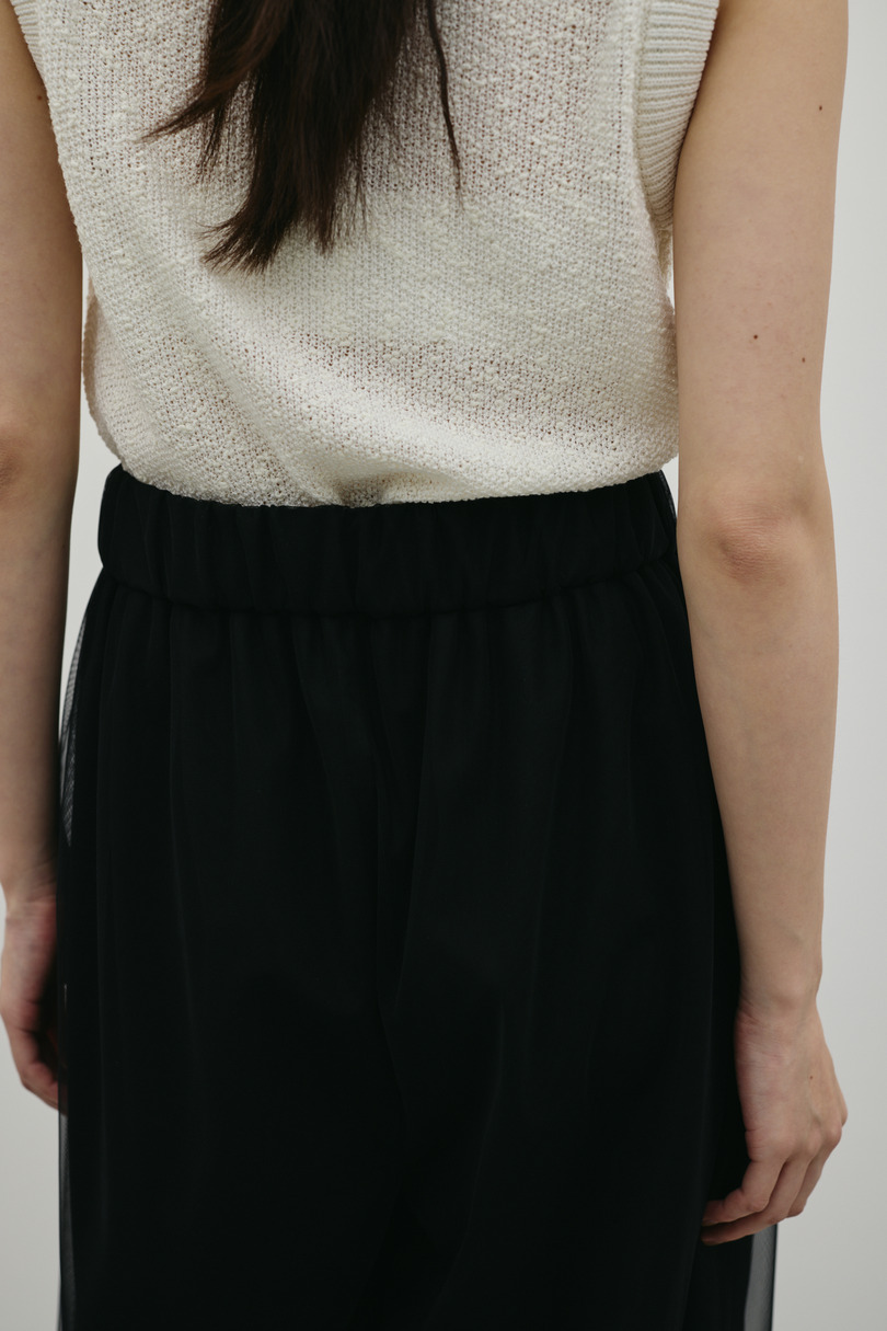 シアーレイヤードリラックスパンツ 詳細画像 BLK 8