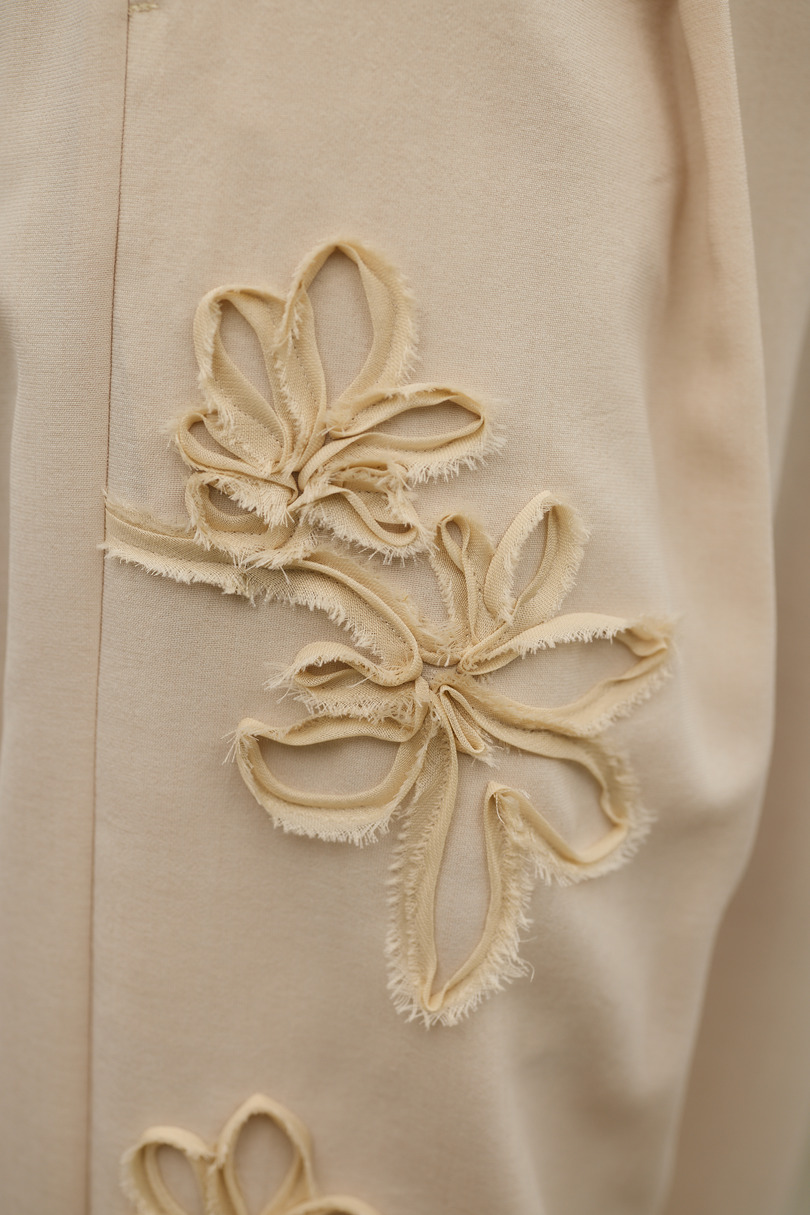 フラワーエンブロイダリータックパンツ 詳細画像 BEG 11