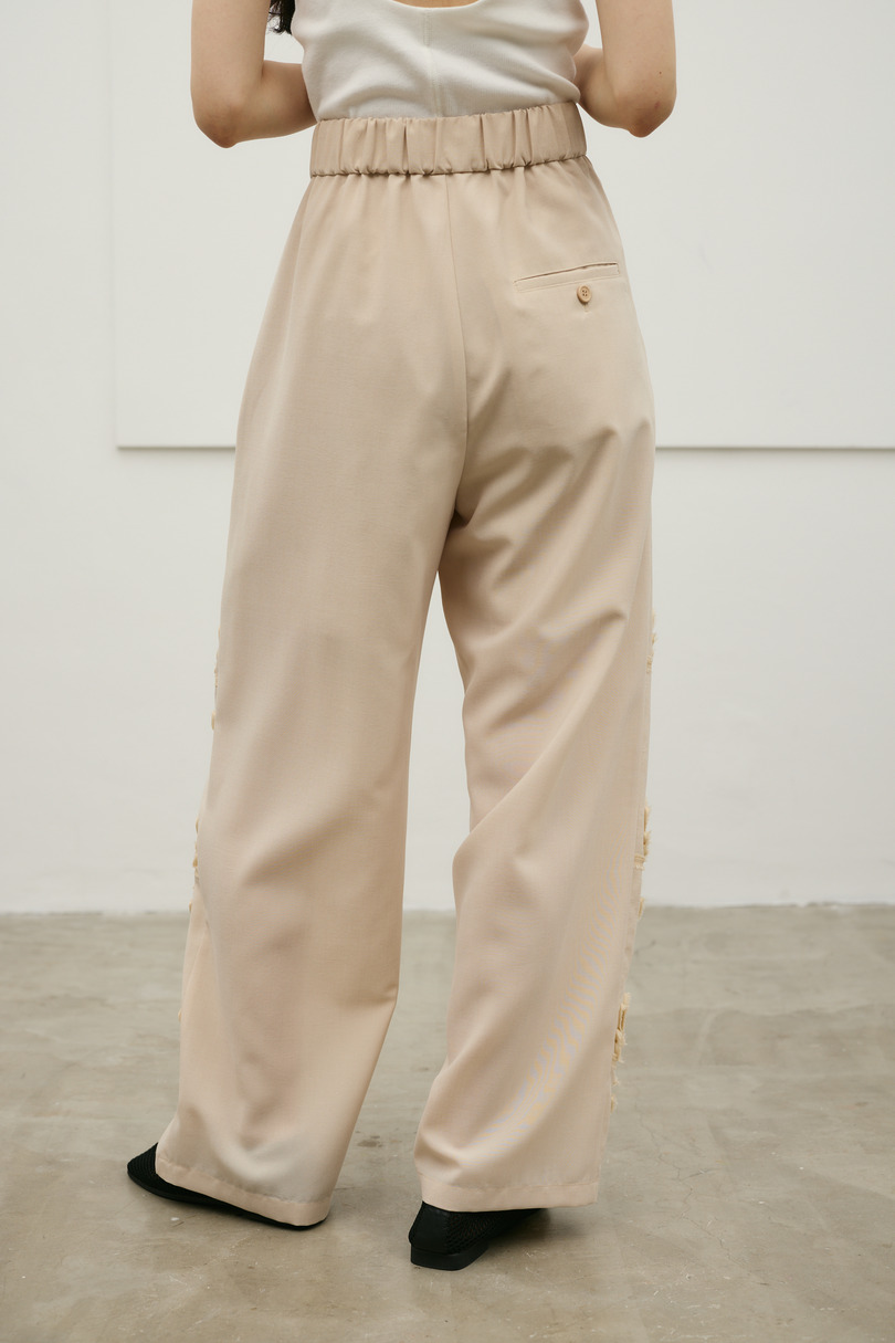 フラワーエンブロイダリータックパンツ 詳細画像 BEG 6