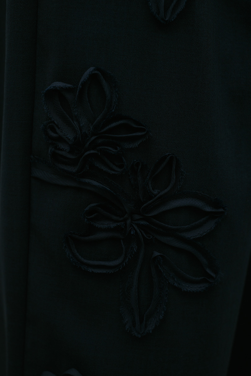 フラワーエンブロイダリータックパンツ 詳細画像 NVY 15