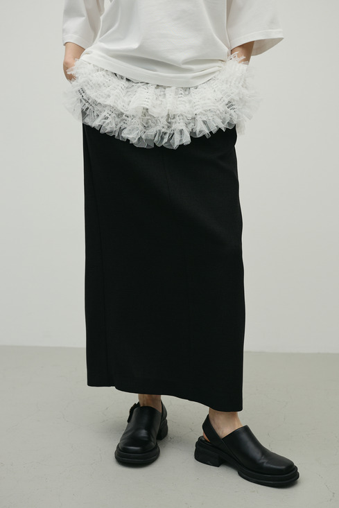 リネンライクストレートスカート