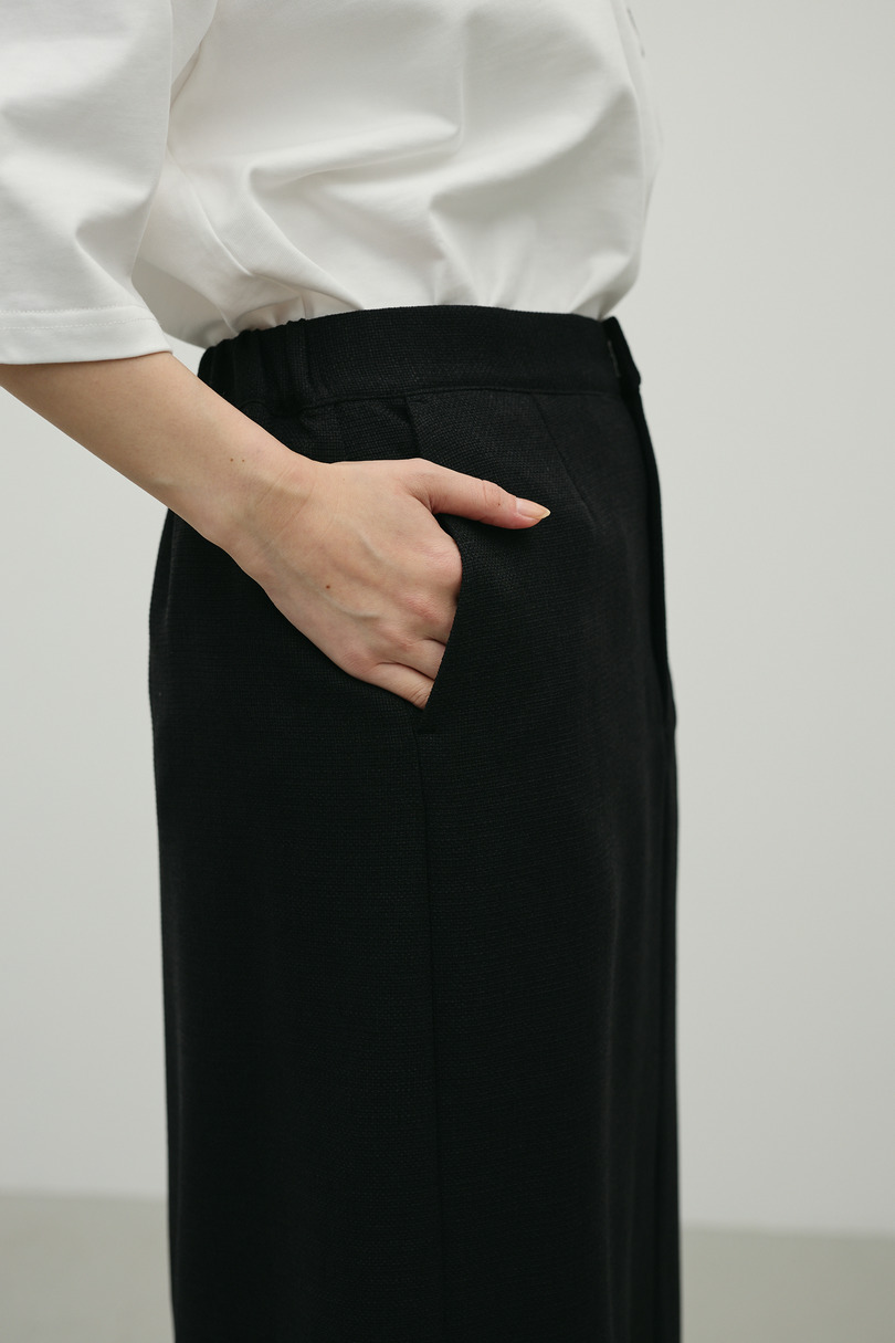 リネンライクストレートスカート 詳細画像 BLK 9