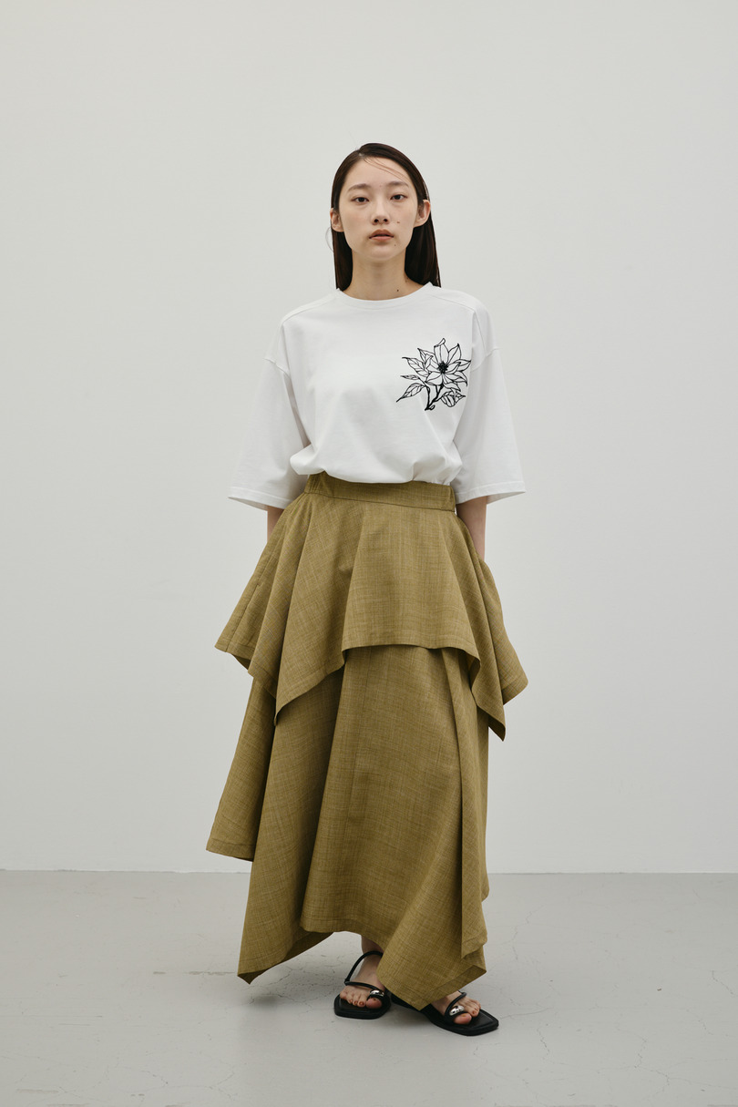 レイヤードフレアスカート 詳細画像 BEG 2