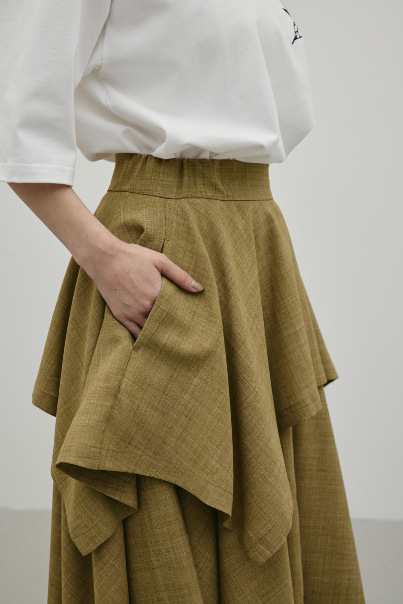 レイヤードフレアスカート 詳細画像 BEG 8