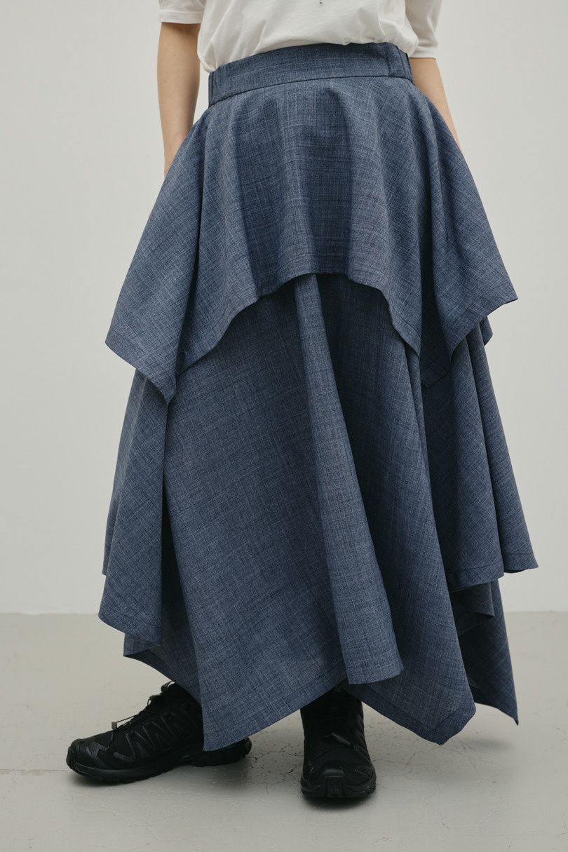 レイヤードフレアスカート