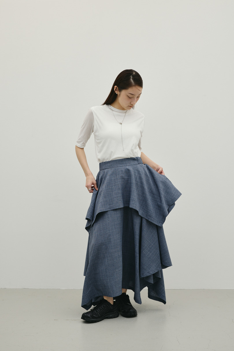 レイヤードフレアスカート 詳細画像 GRY 3