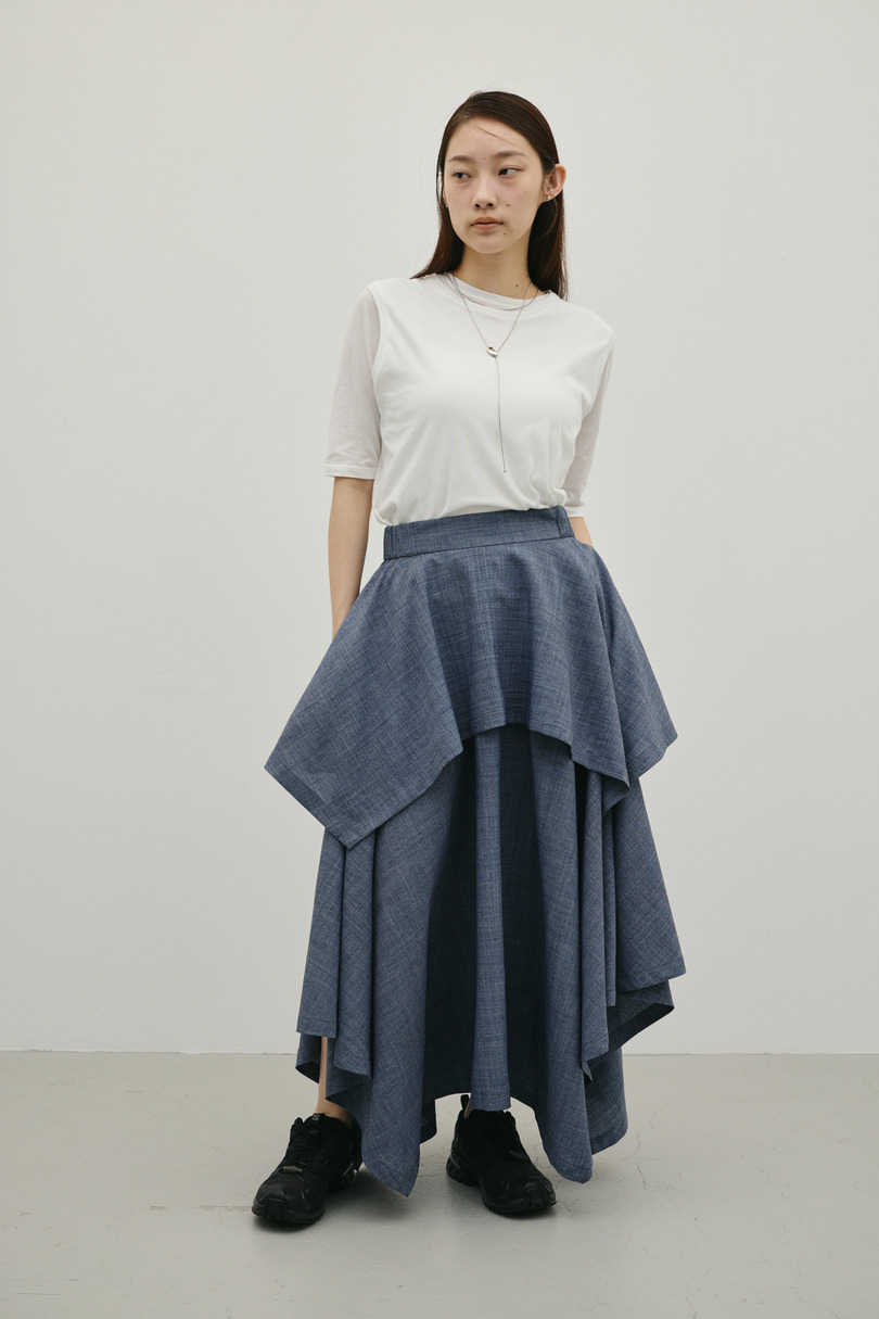 レイヤードフレアスカート 詳細画像 GRY 5
