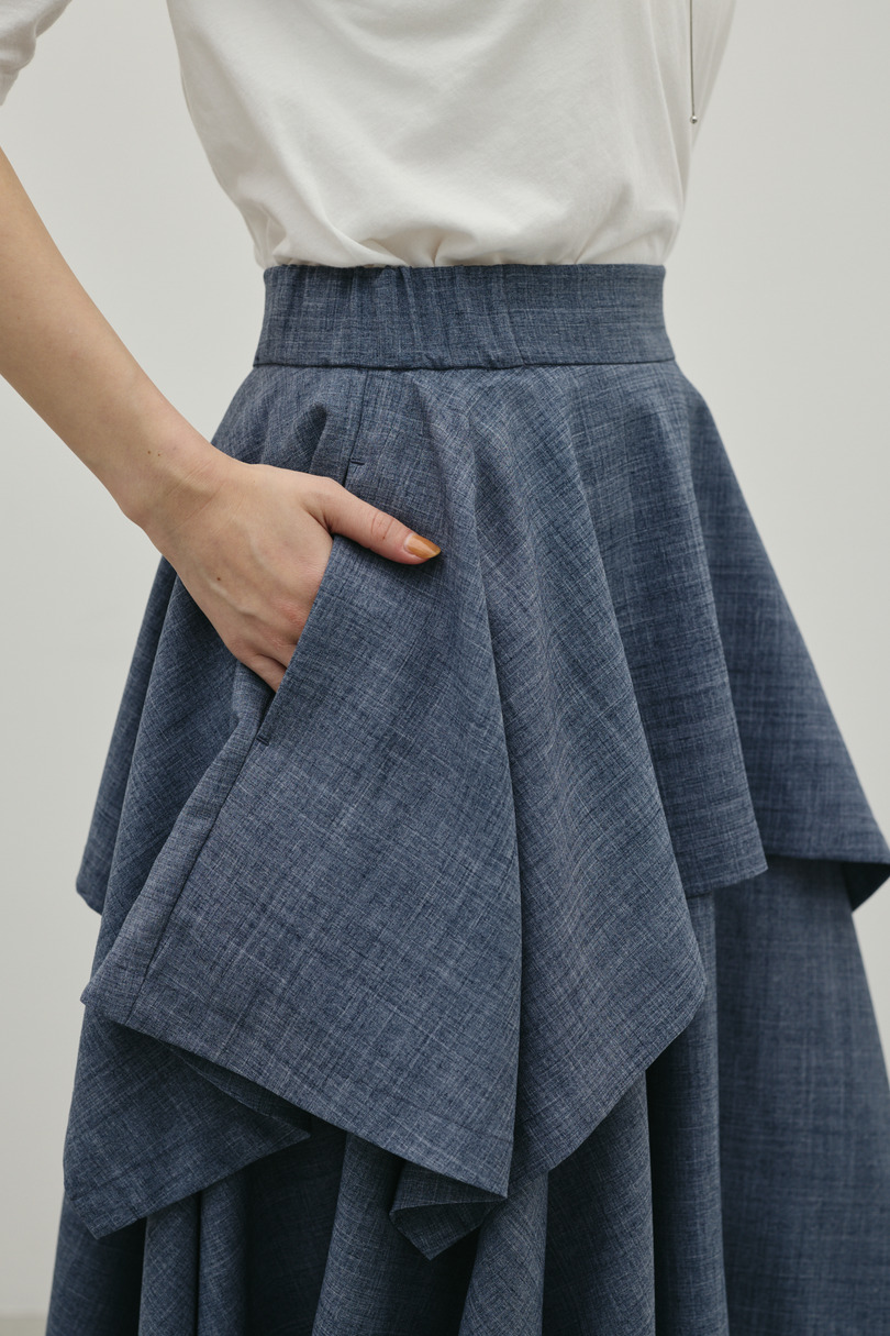 レイヤードフレアスカート 詳細画像 GRY 9