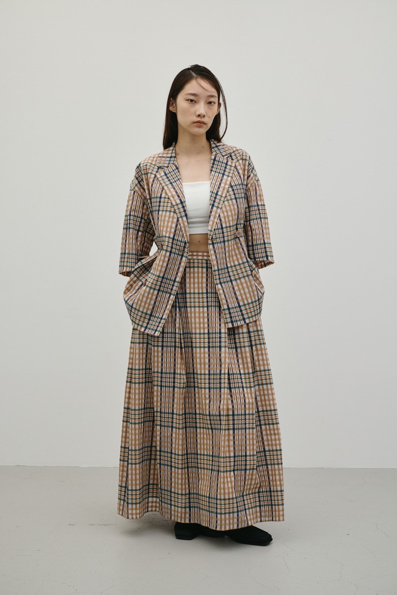 シアーチェックスカート 詳細画像 柄BEG 8