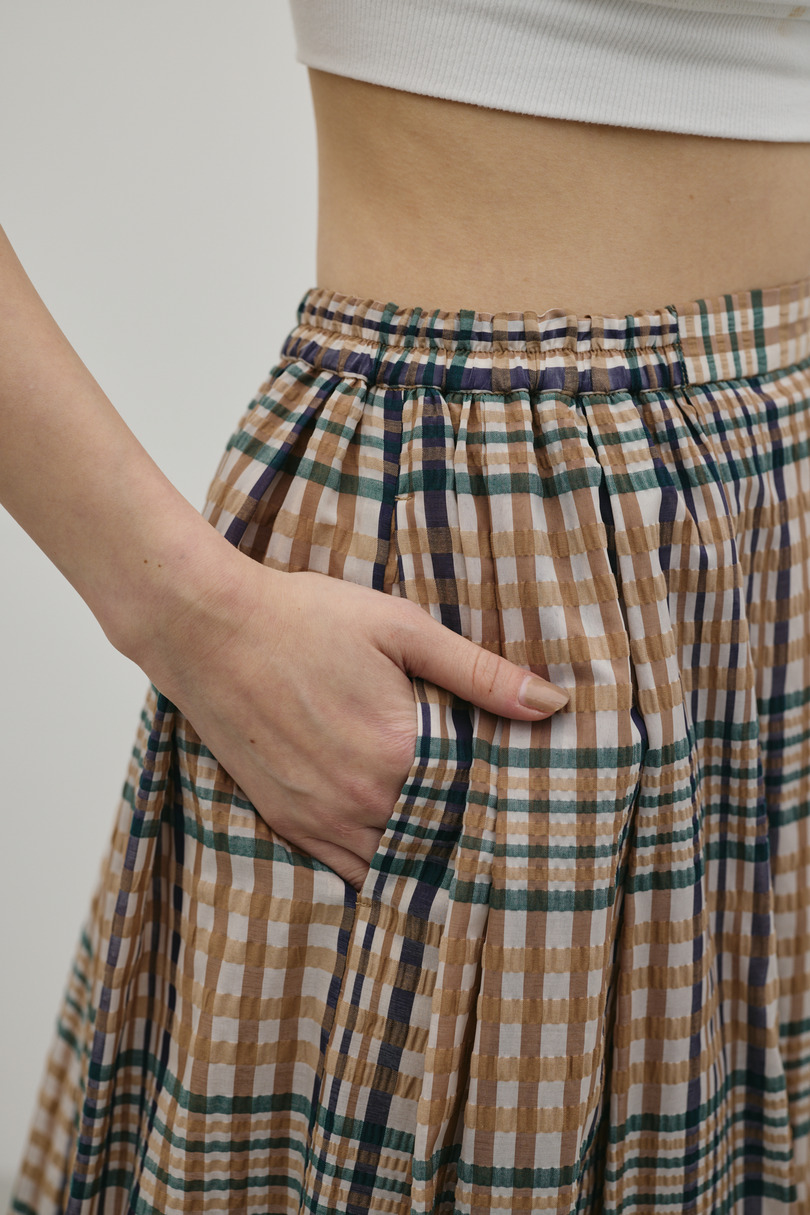 シアーチェックスカート 詳細画像 柄BEG 9