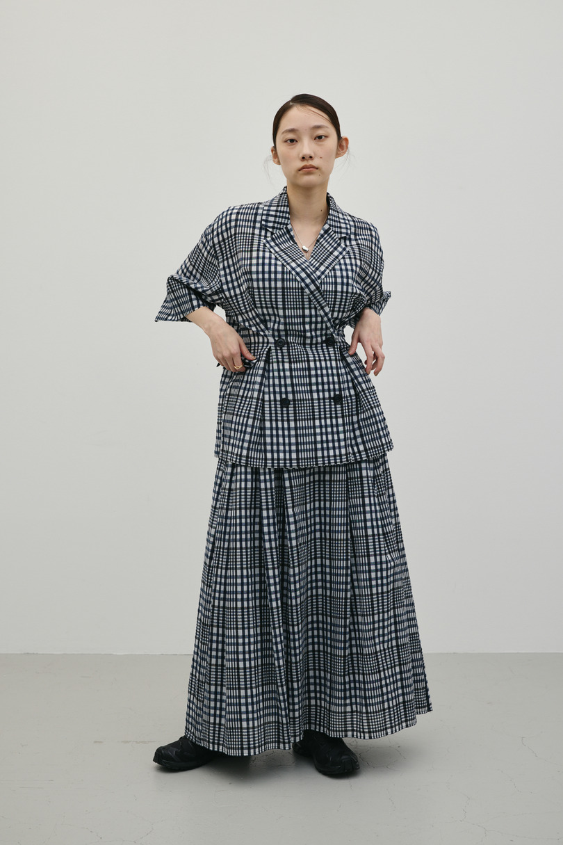 シアーチェックスカート 詳細画像 柄NVY 3