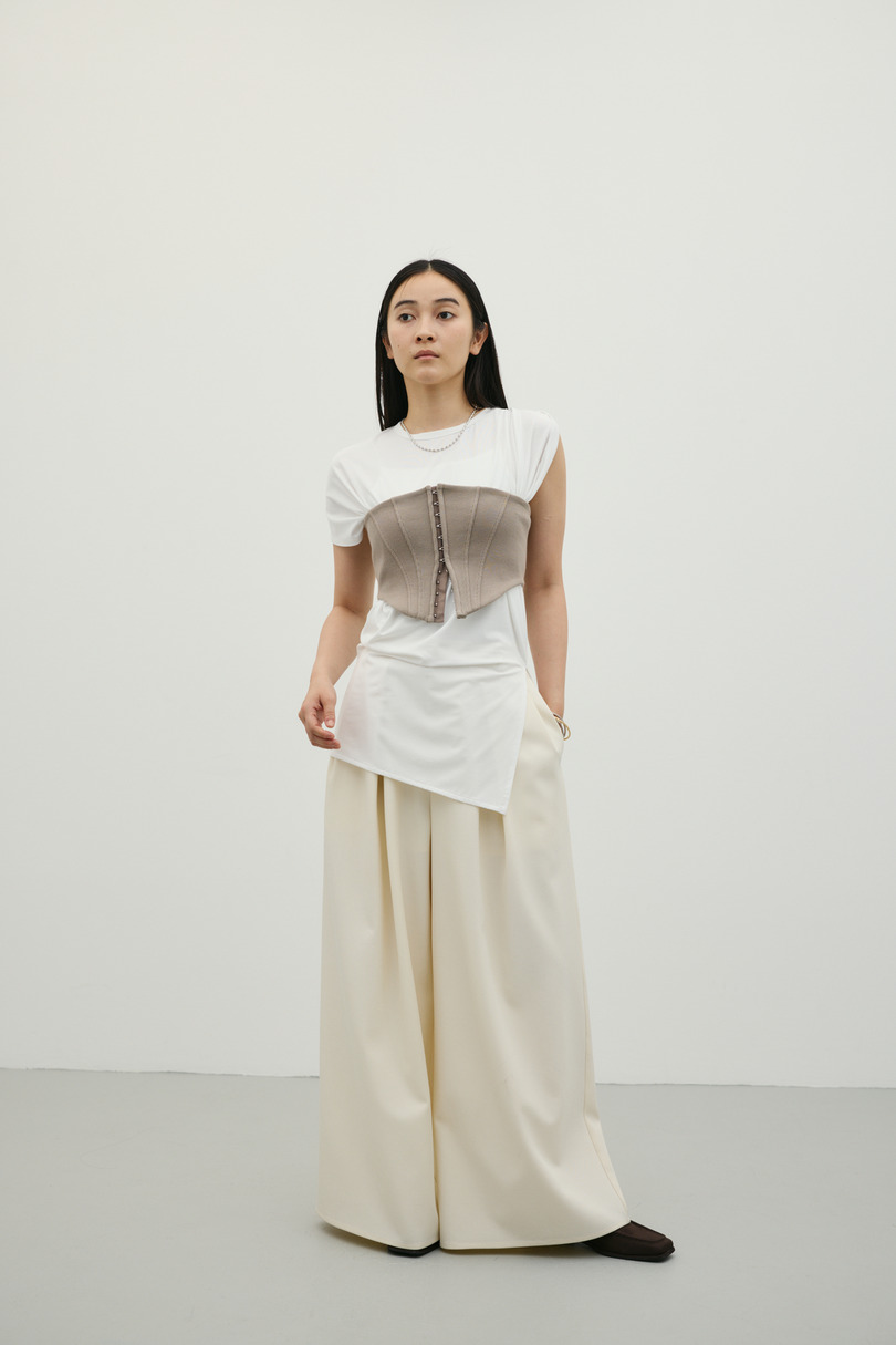 ローウエストタックワイドパンツ 詳細画像 IVOY 2