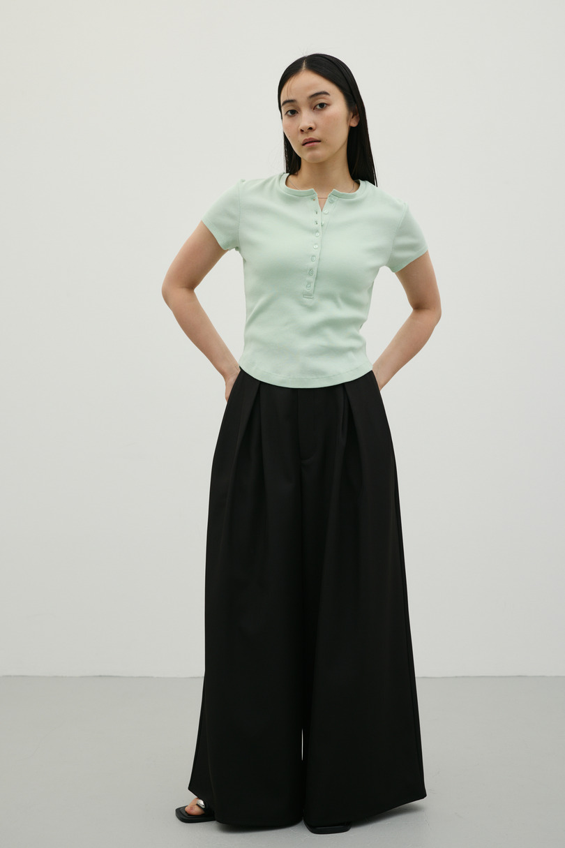 ローウエストタックワイドパンツ 詳細画像 BLK 2