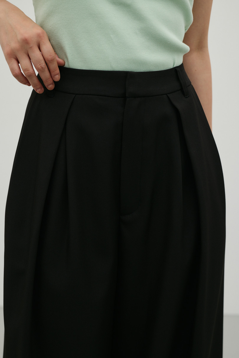 ローウエストタックワイドパンツ 詳細画像 BLK 4