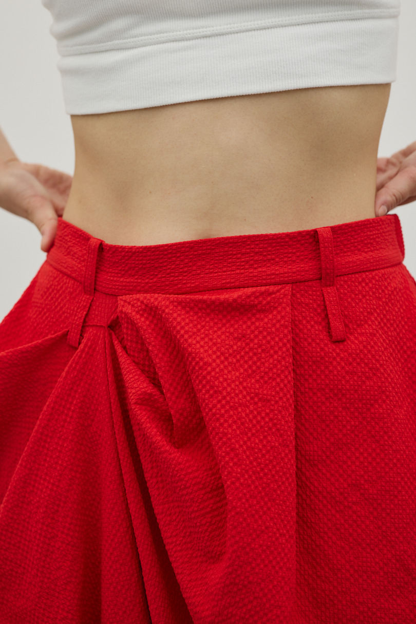 ランダムタックサッカースカート 詳細画像 RED 4