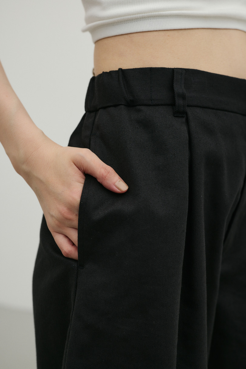 リネンミックスフレアショートパンツ 詳細画像 BLK 10